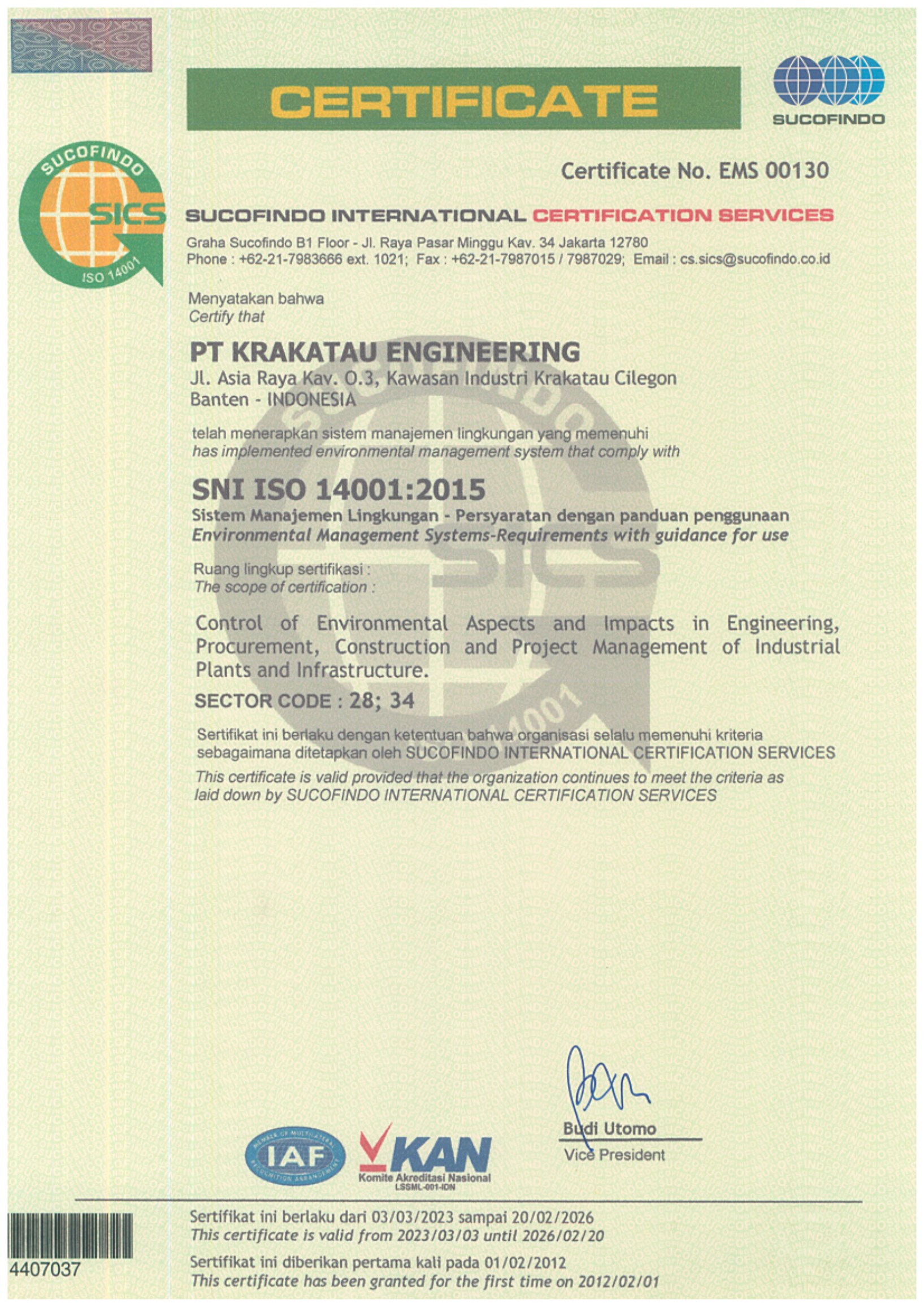 SML ISO 14001-2015 (2023-2026)